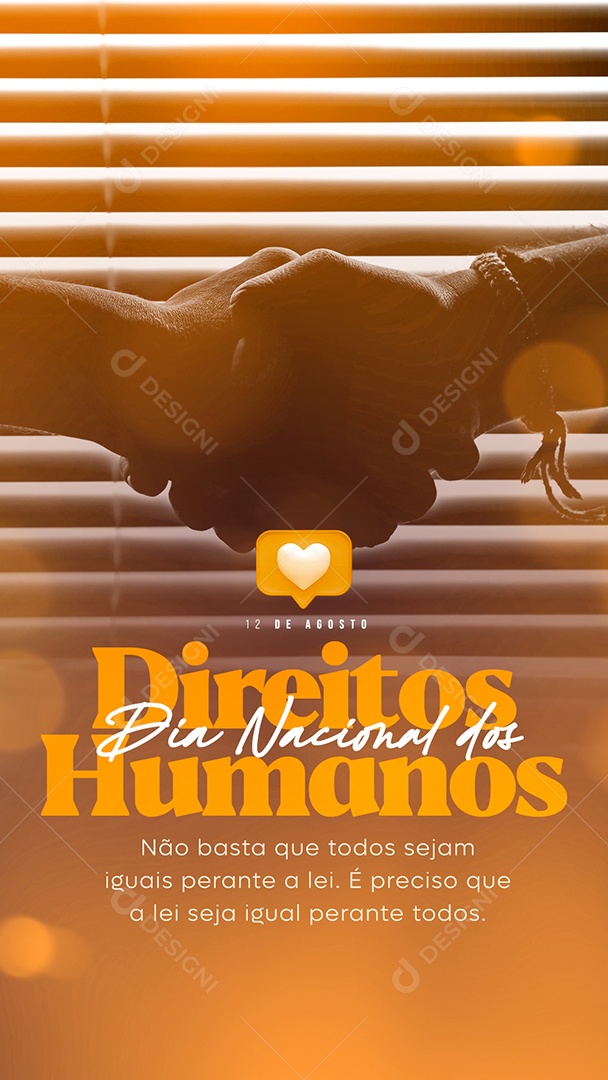 Story Não basta que todos sejam iguais Dia dos Direitos Humanos Social Media PSD Editável