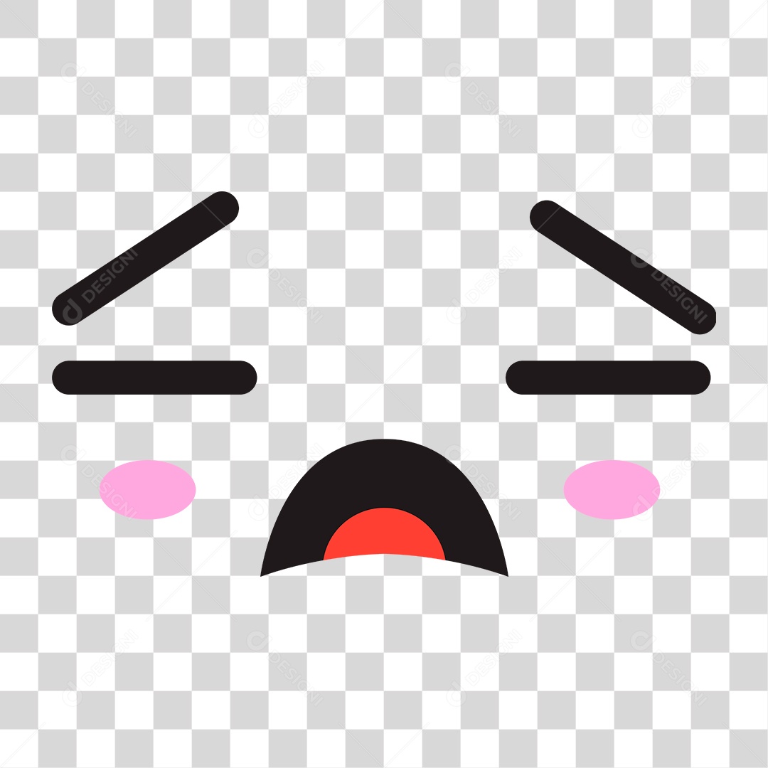 Face de personagem triste PNG