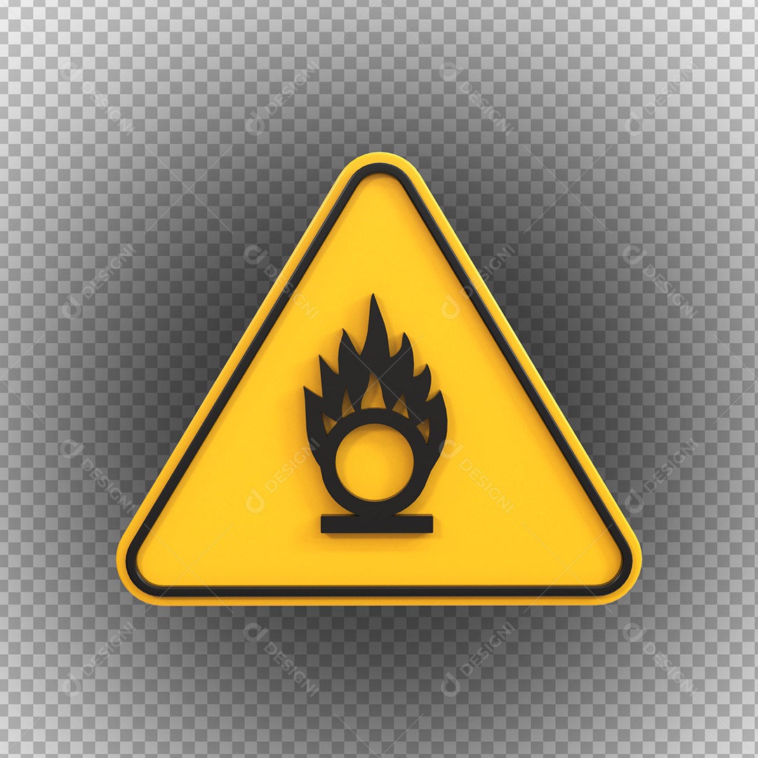 Sinal oxidantes de perigo de alta tensão Elemento 3D PSD