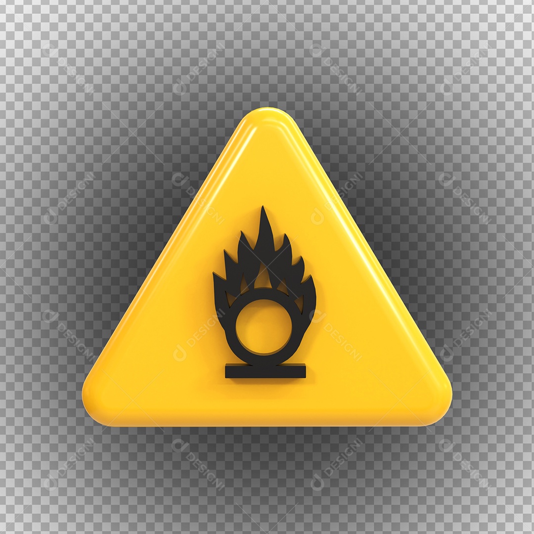 Sinal oxidantes de perigo de alta tensão Elemento 3D PSD