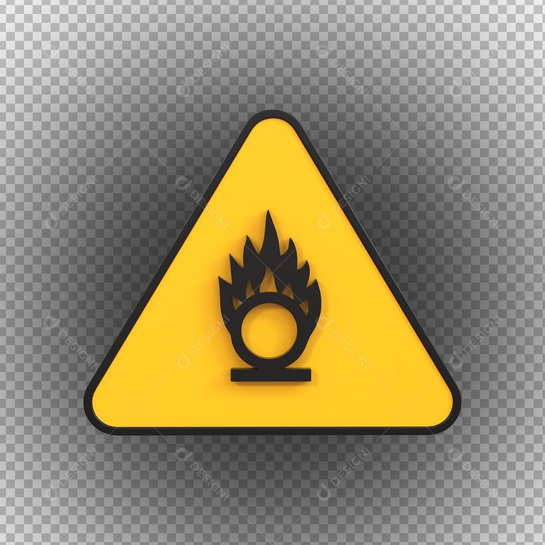 Sinal oxidantes de perigo de alta tensão Elemento 3D PSD