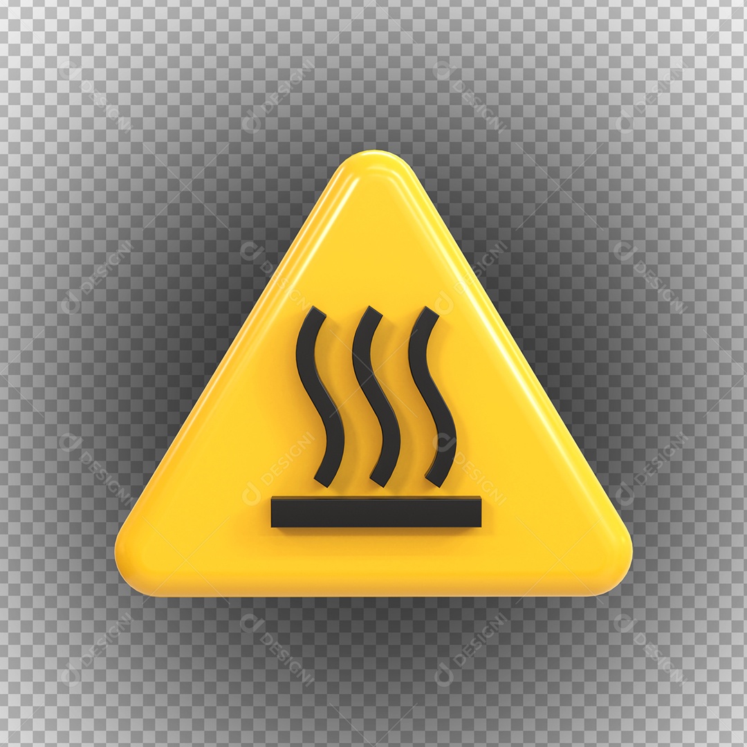 Sinal de superfície quente de perigo de alta tensão Elemento 3D PSD