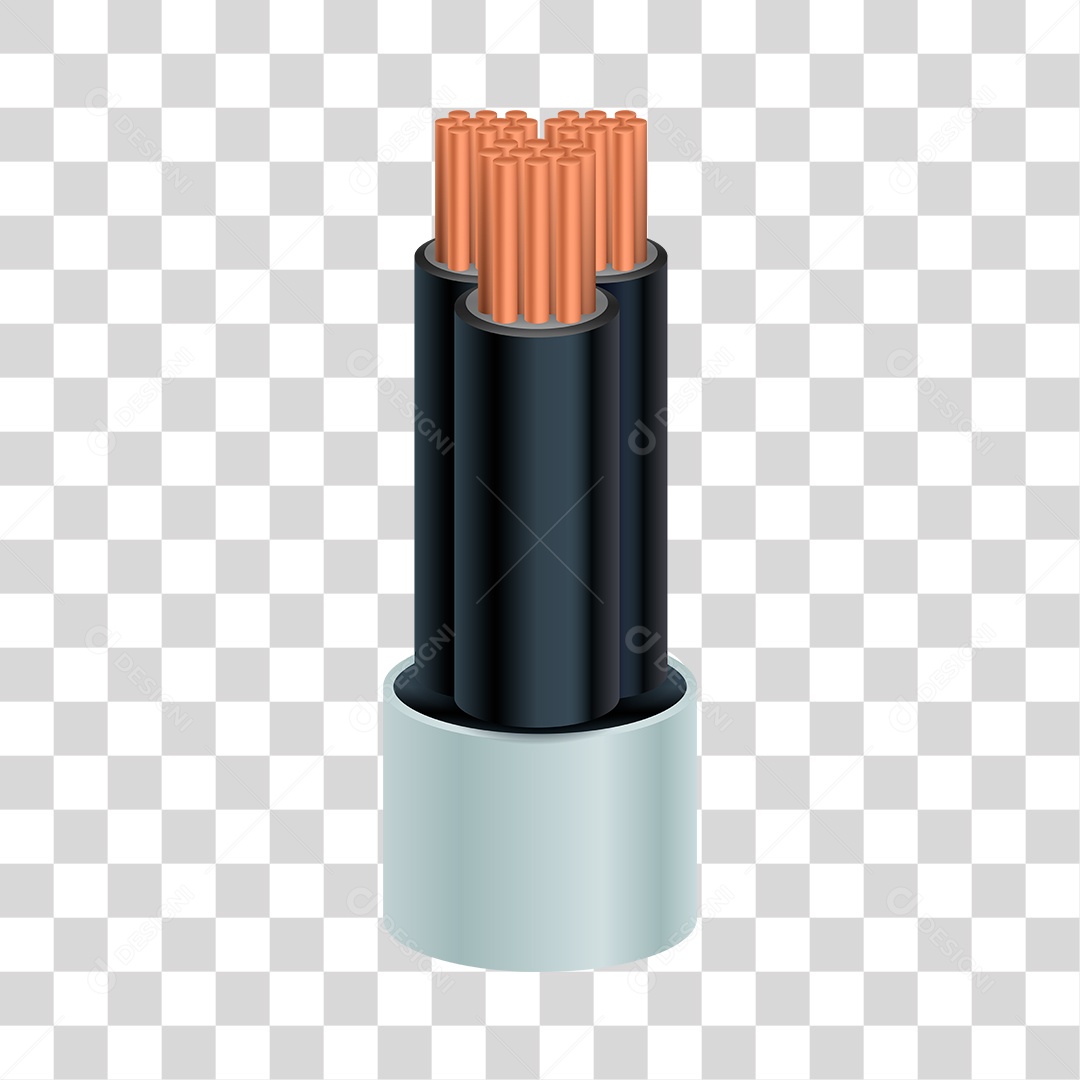 Desenho de cabos de alta tensão PNG Transparente