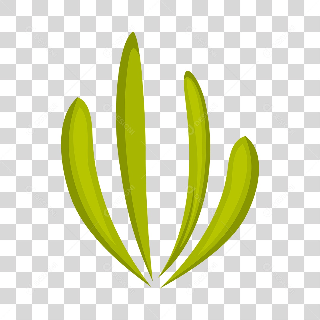 Desenho de folhas verdes PNG Transparente