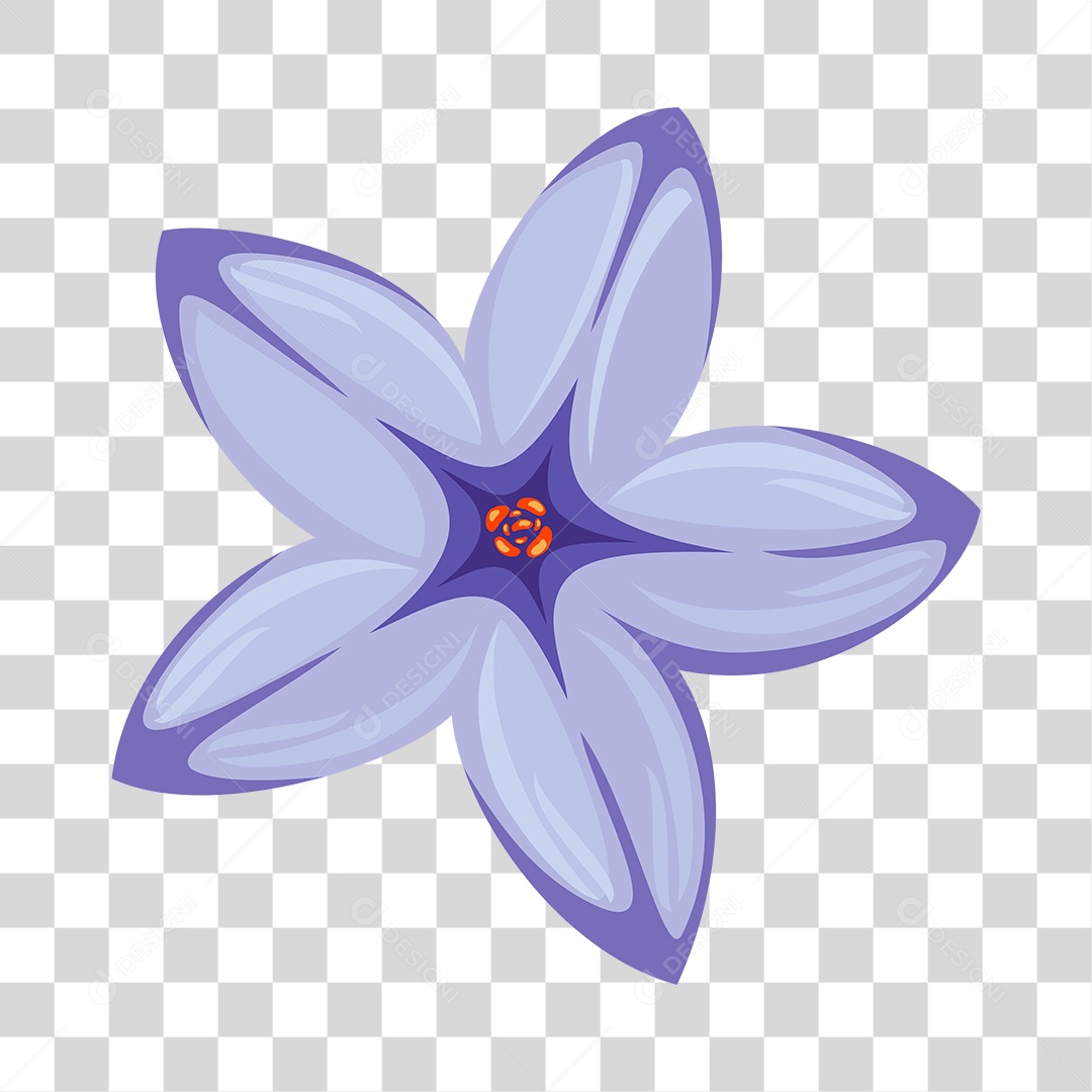 Desenho de linda flor roxa PNG Transparente