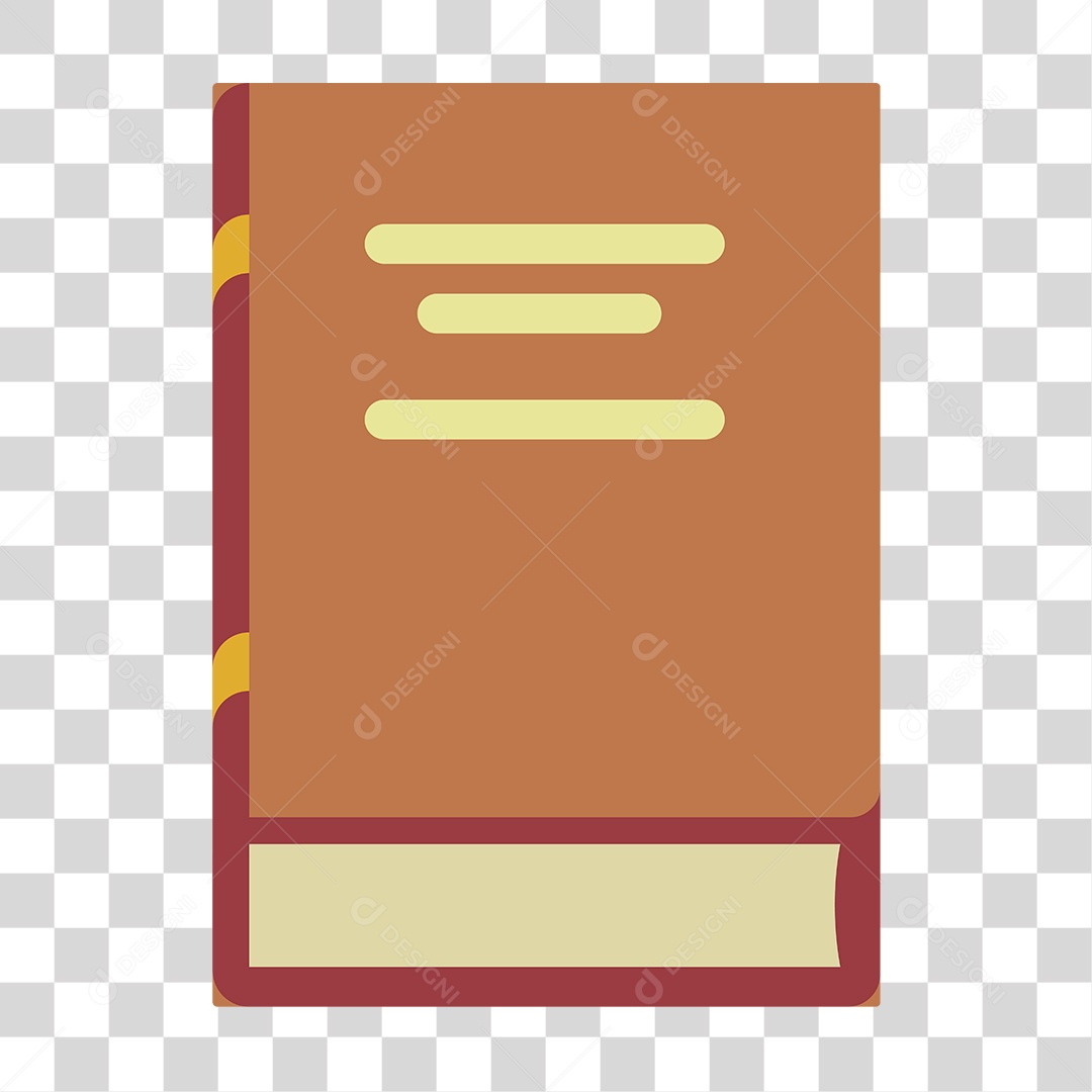 Desenho de Livro Marrom PNG Transparente