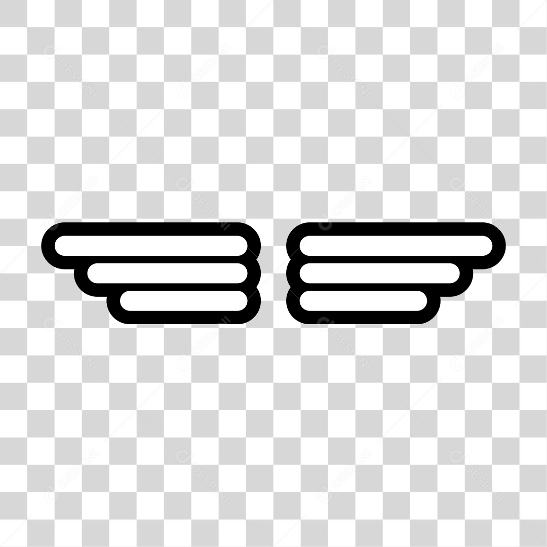 Wings Drawing Black and White PNG Transparent