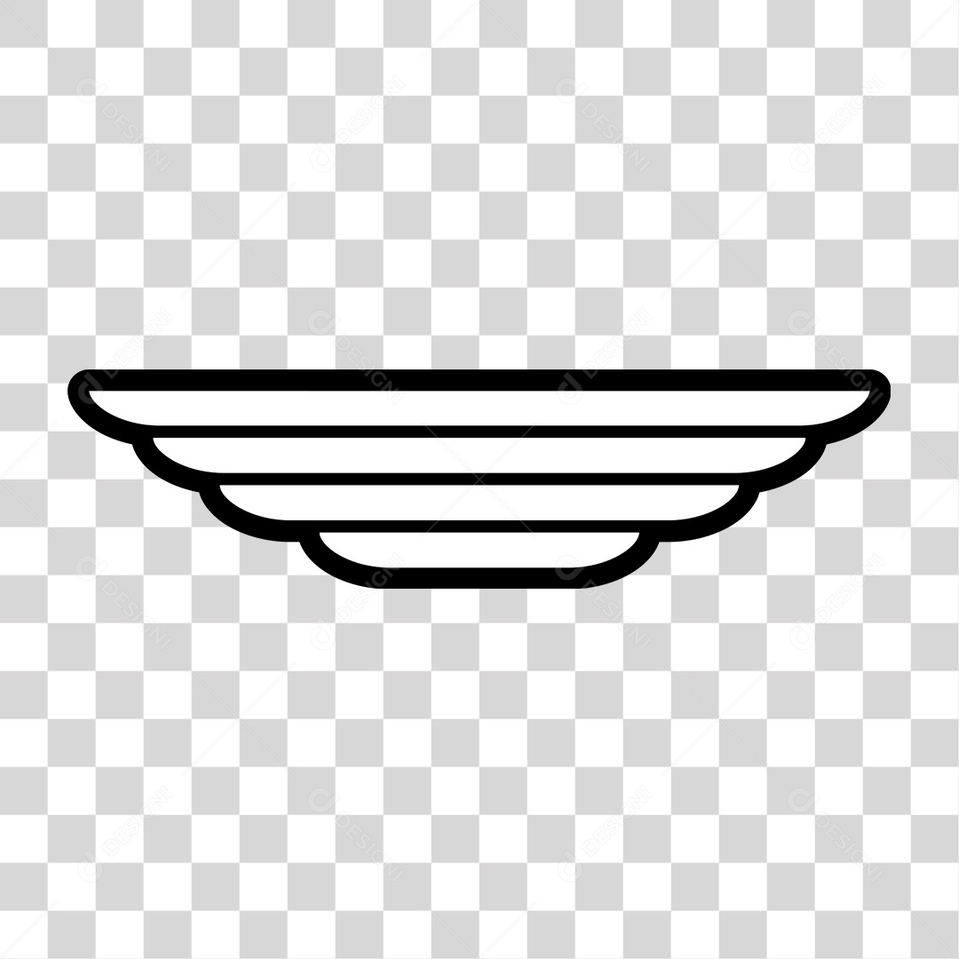 Desenho de Linhas Decrescentes Preto e Branco PNG Transparente