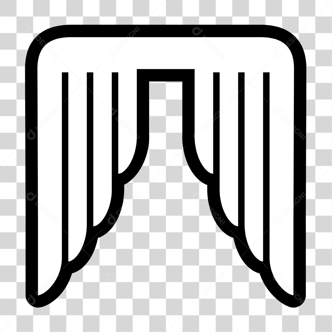 Desenho de Asas Preto e Branco PNG Transparente