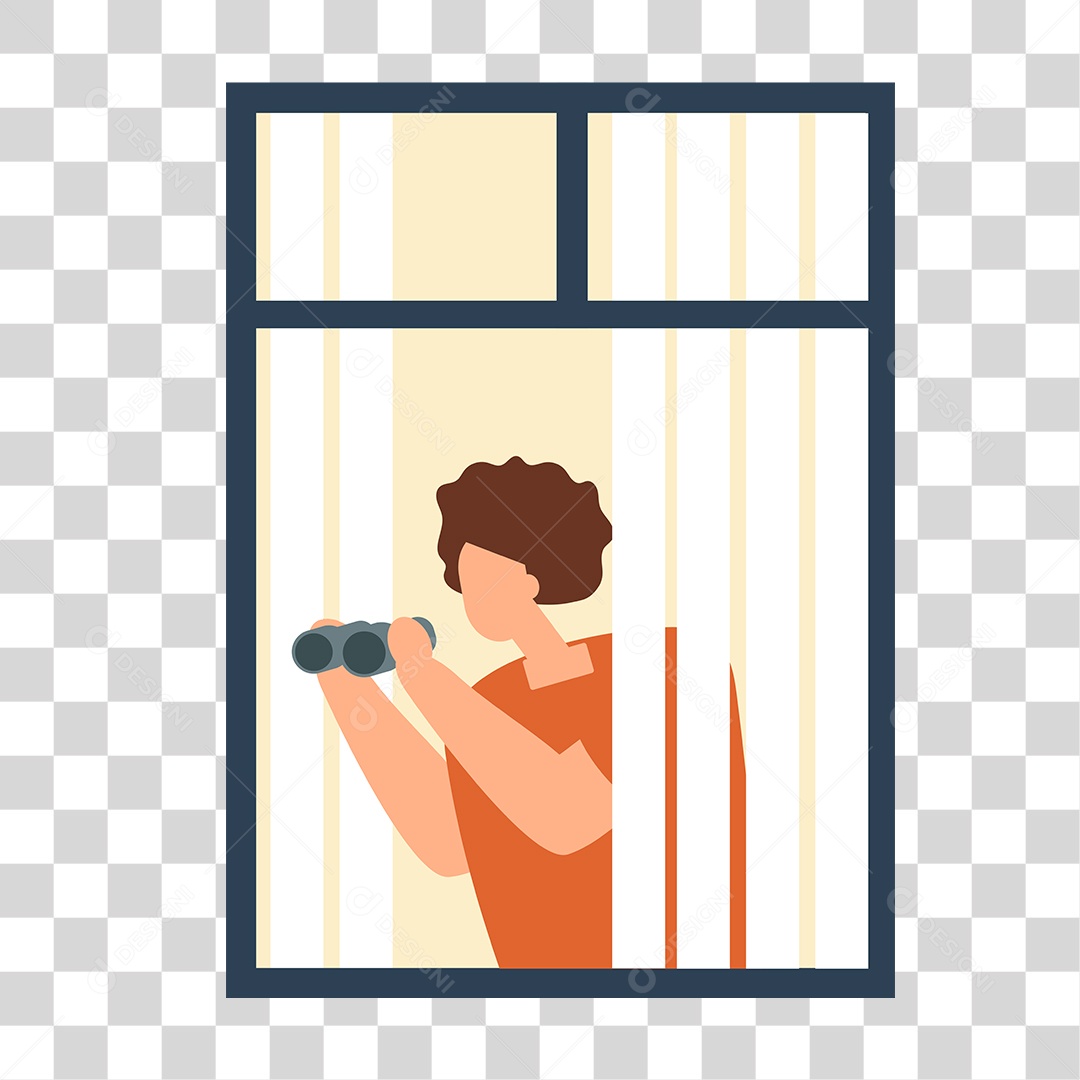 Desenho Mulher Perto da Janela PNG Transparente