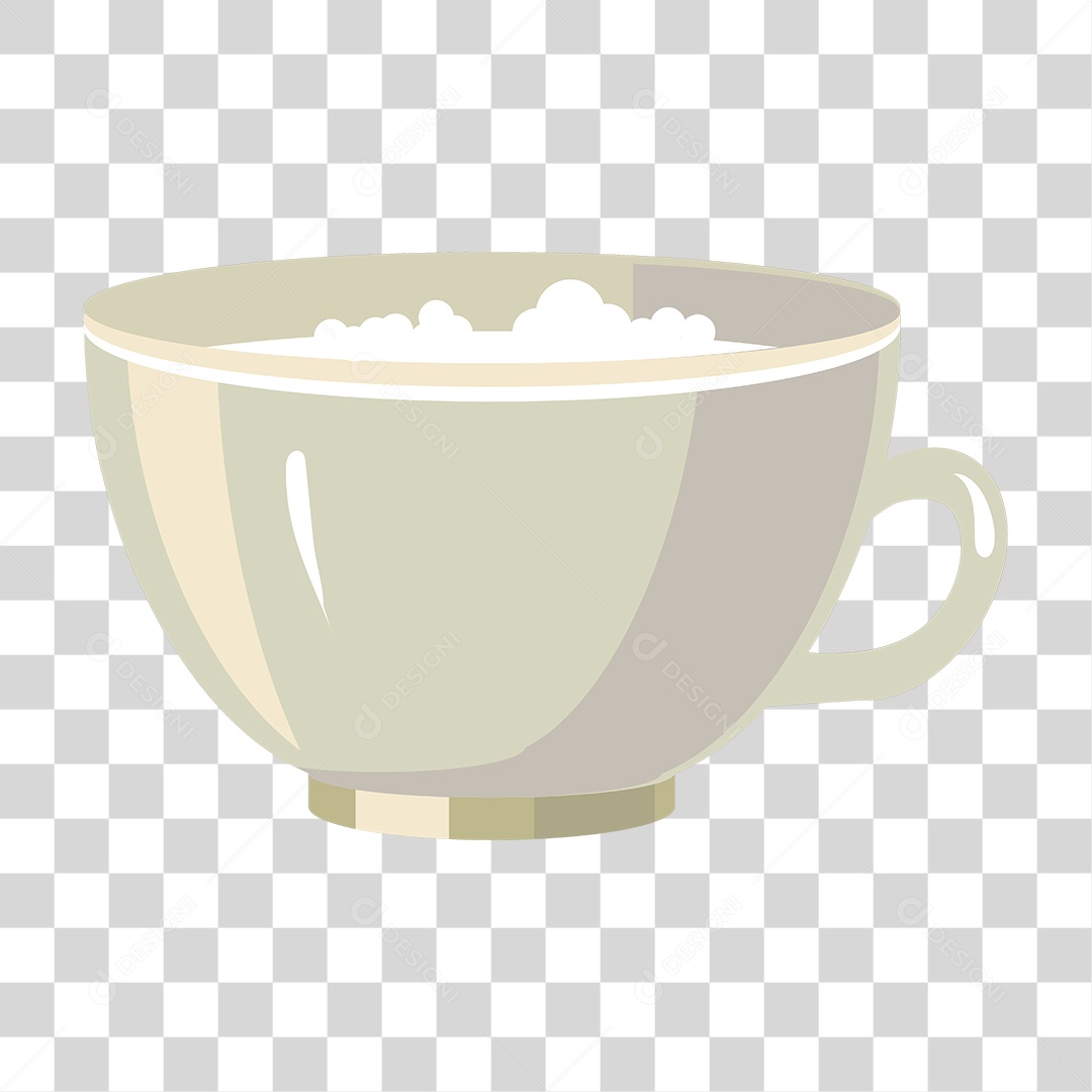 Desenho Xicara Branca PNG Transparente