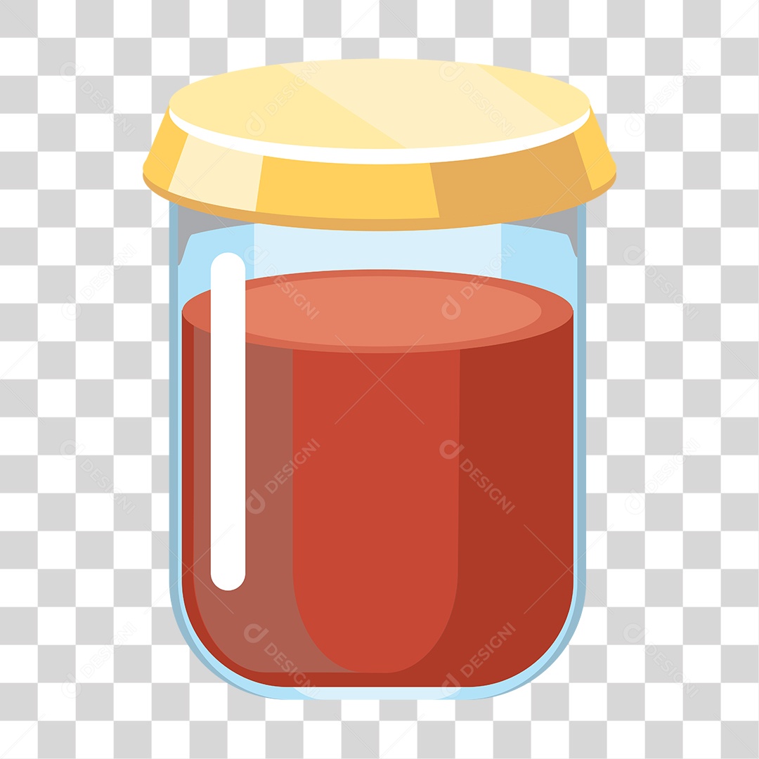 Desenho de Pote Tempero Molho Vermelho PNG Transparente