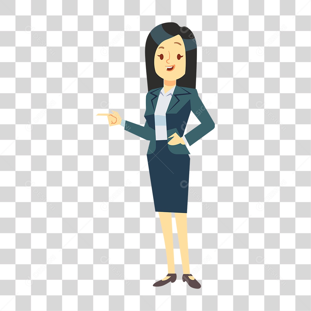 Desenho de Mulher de Negócios PNG Transparente