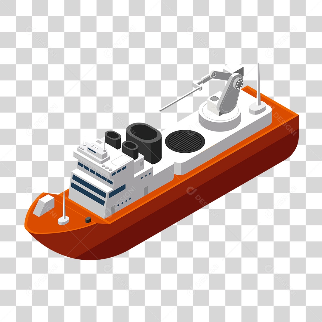 Desenho Embarcação de Barco Navio PNG Transparente