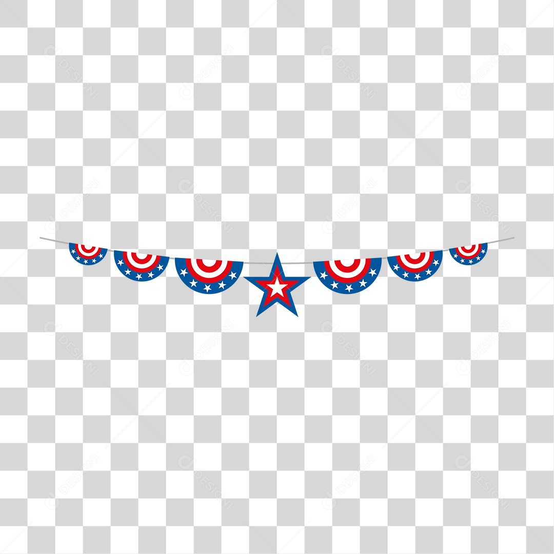 Bandeirinha Capitão América PNG Transparente