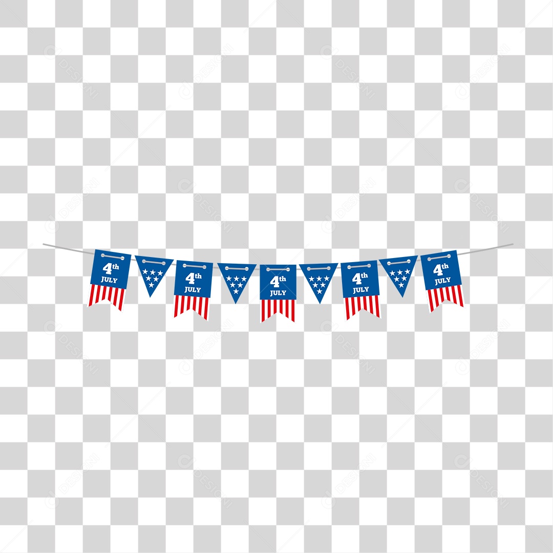 Bandeirinha Decoração de Aniversário PNG Transparente