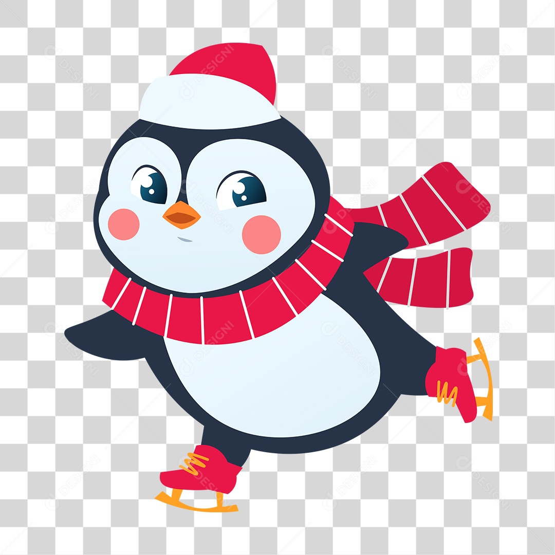 Drawing Penguin Skiing PNG Transparent