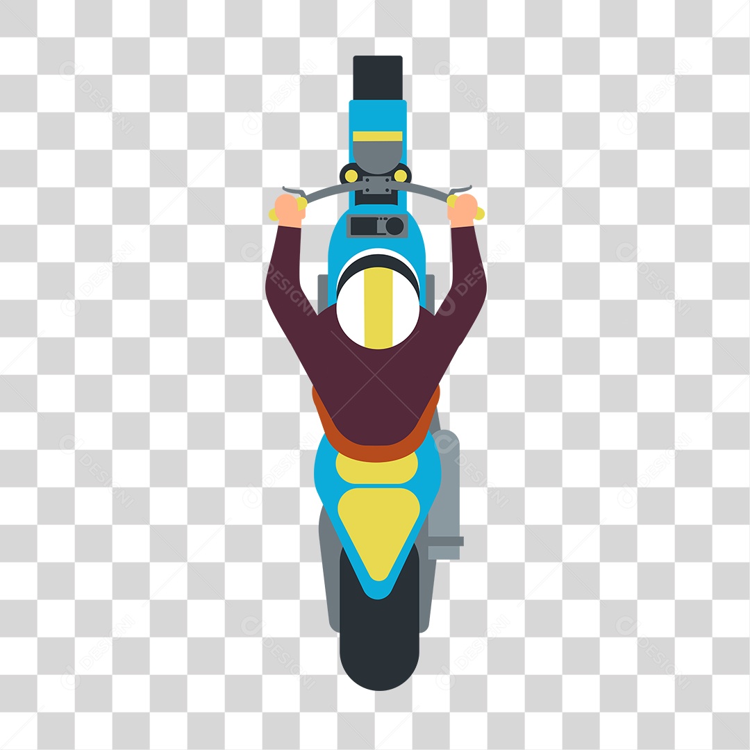 Desenho de Motociclista PNG Transparente