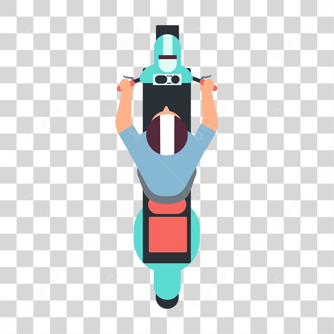 Desenho de Motociclista PNG Transparente