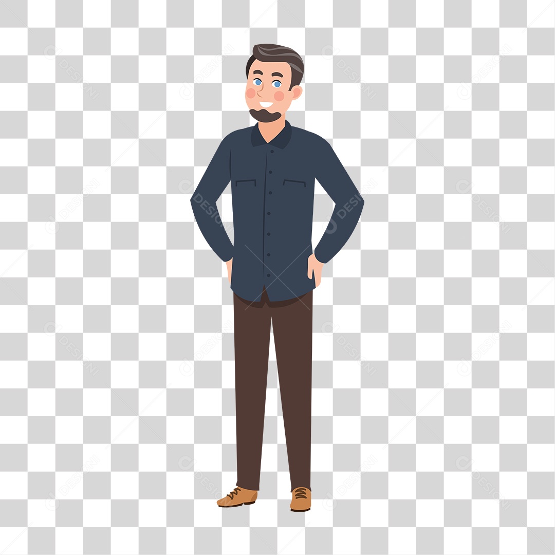 Desenho Animado de Homem PNG Transparente