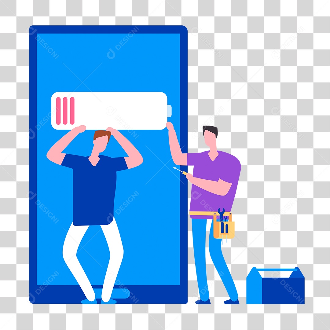 Desenho Ilustrando Operários Sobrecarregado PNG Transparente