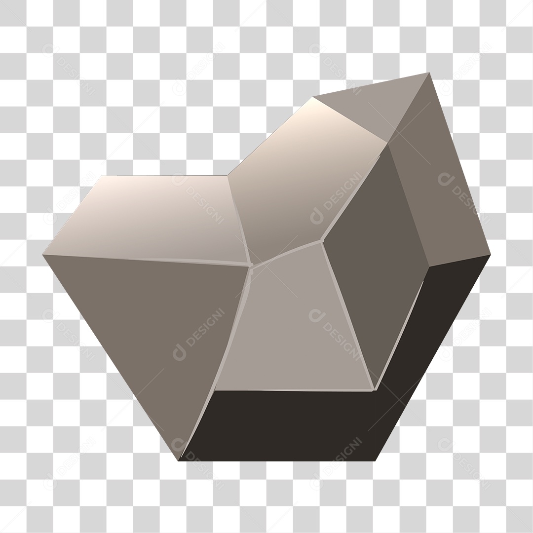 Objeto 3D Lapidado PNG Transparente