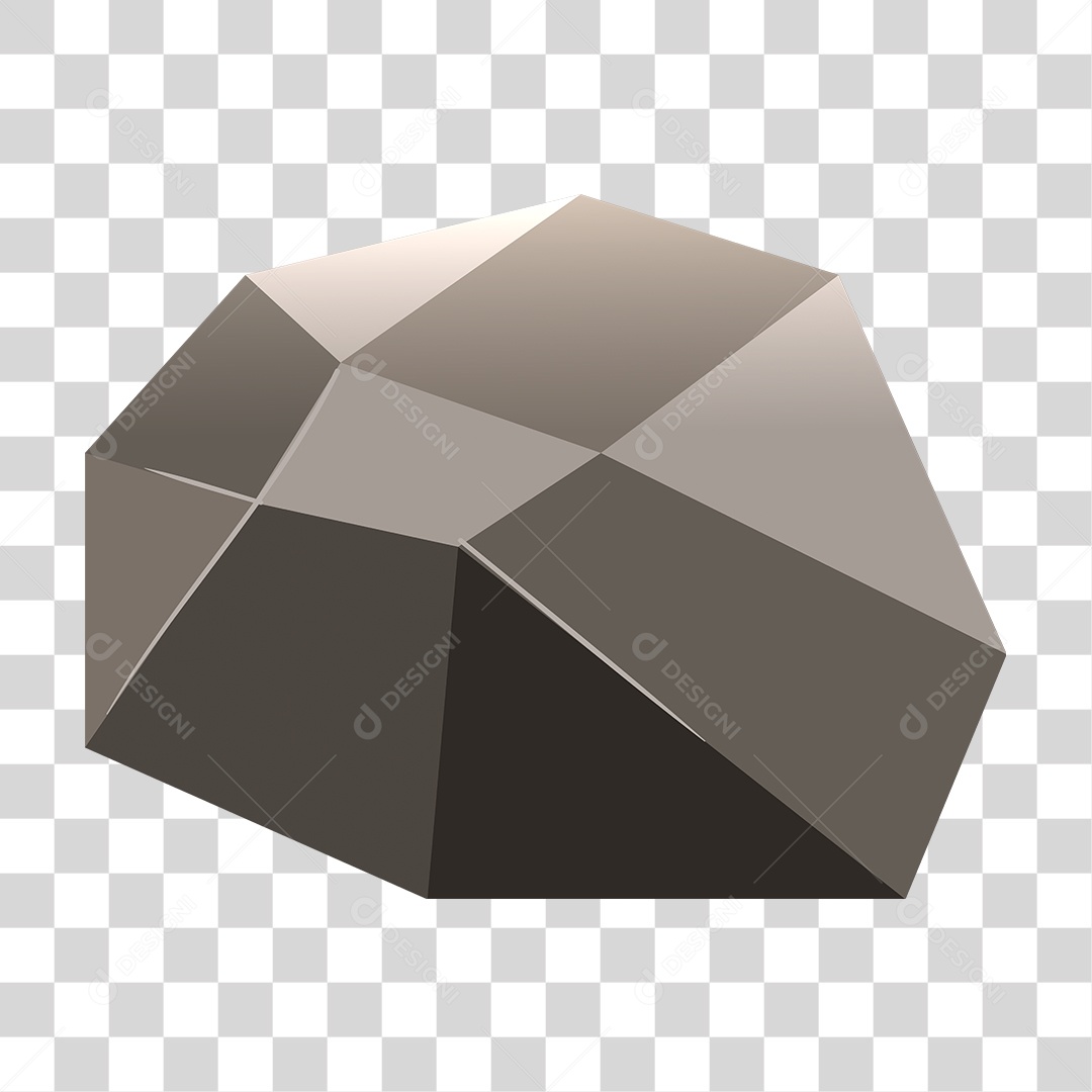 Objeto 3D Lapidado PNG Transparente