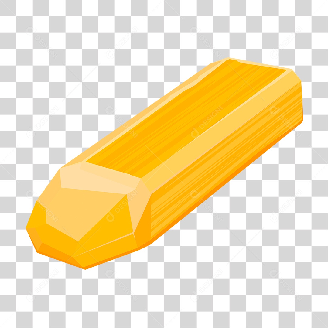 Objeto 3D Amarelo PNG Transparente