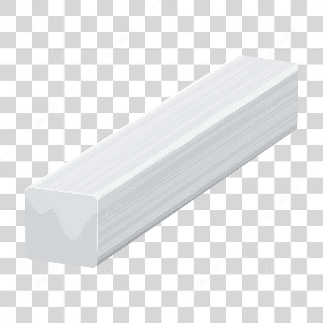 Objeto 3D Branco PNG Transparente