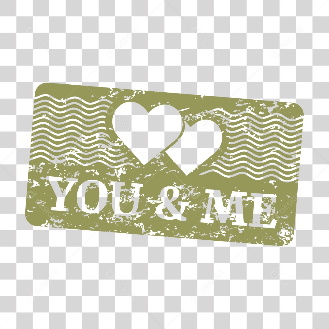 Placa com Frase EU E VOCÊ PNG Transparente