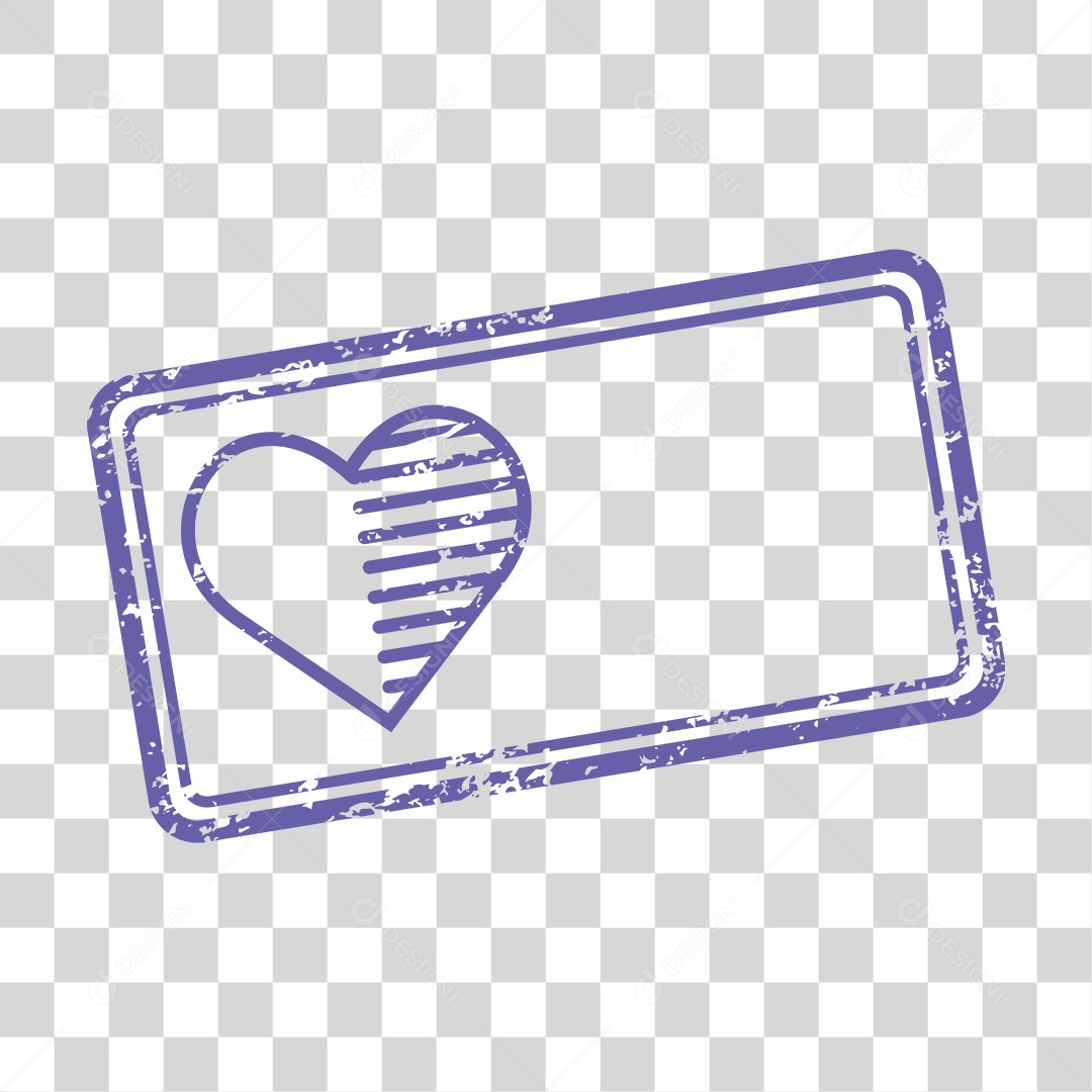 Moldura com Coração PNG Transparente