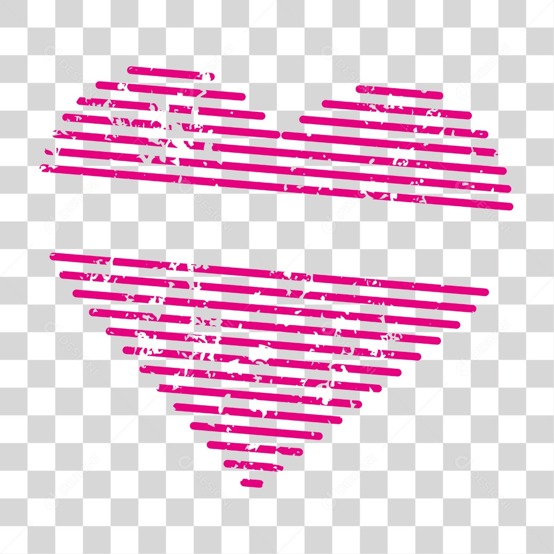 Listras de Coração PNG Transparente