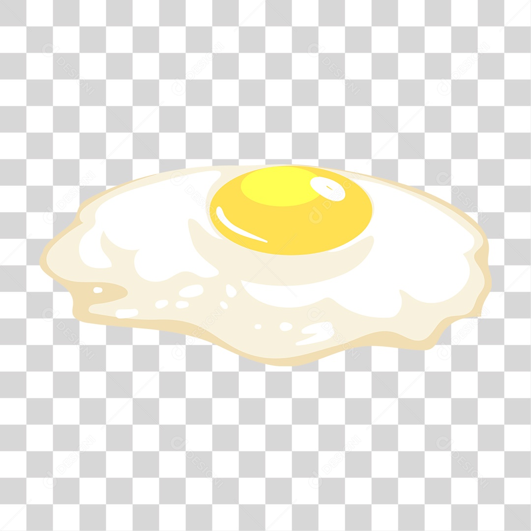 Desenho de Ovo Frito PNG Transparente