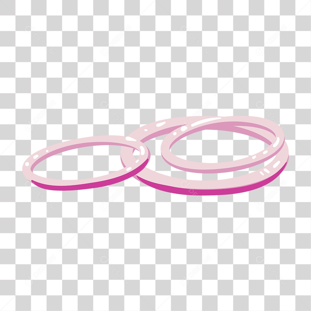 Desenho de Rodelas de Cebola Roxa PNG Transparente