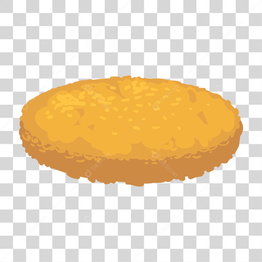 Desenho Pão de Hambúrguer Cortado PNG Transparente