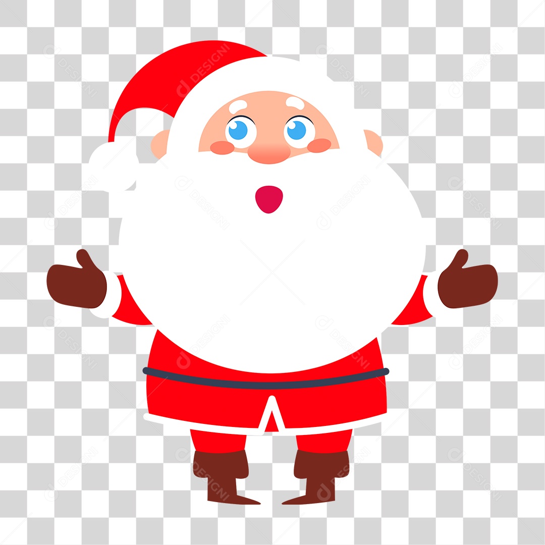 Desenho Papai Noel PNG Transparente
