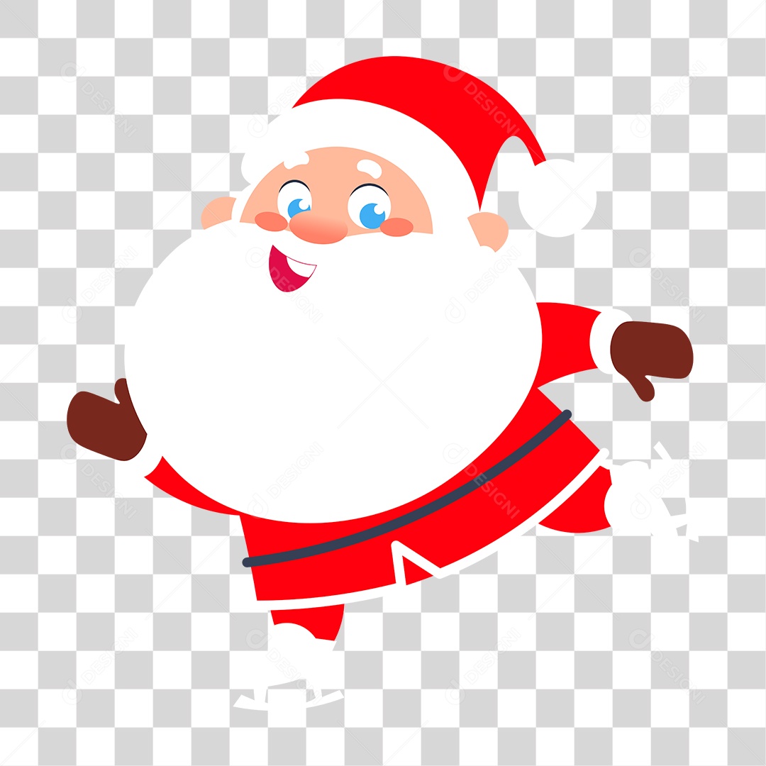 Desenho Papai Noel PNG Transparente