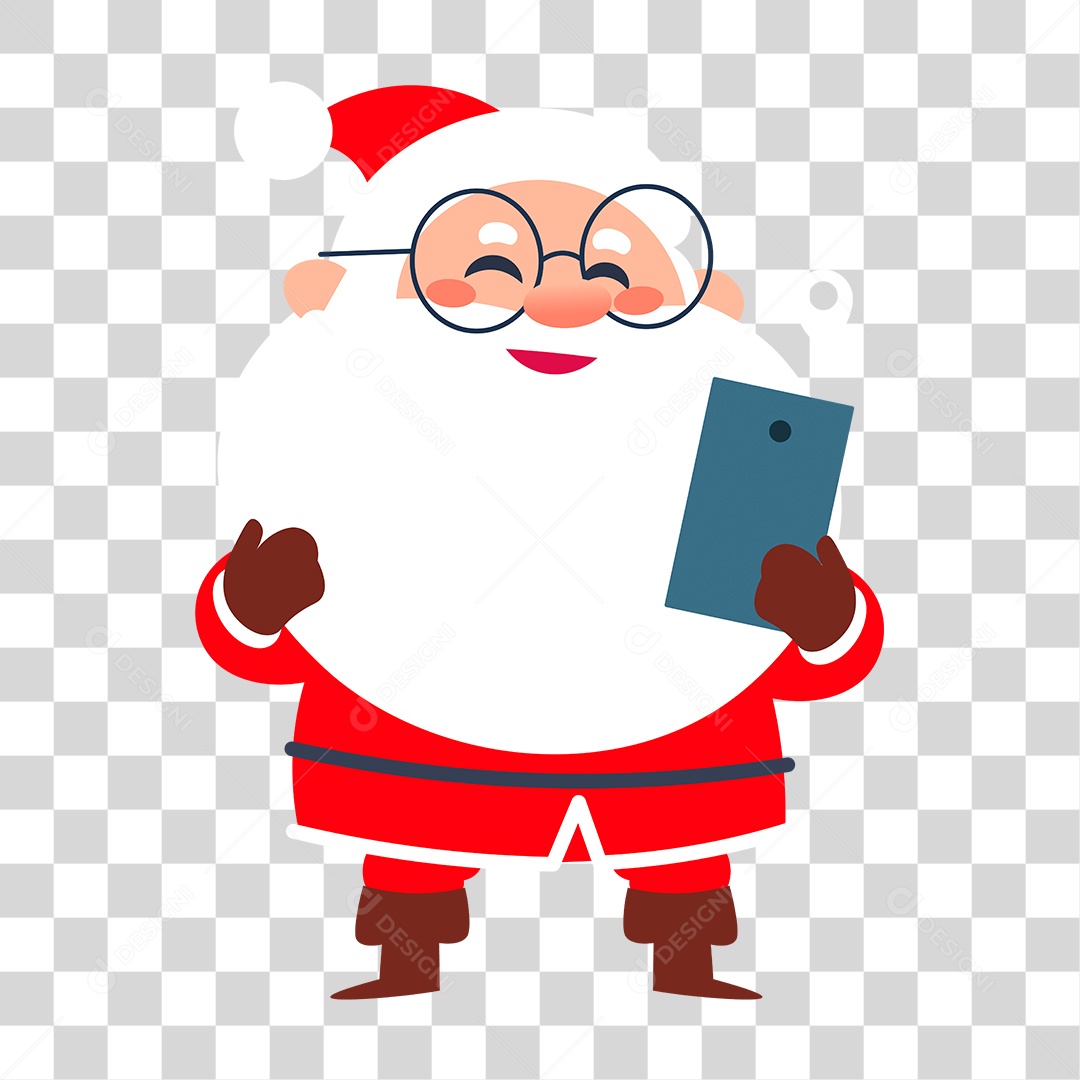 Desenho Papai Noel PNG Transparente