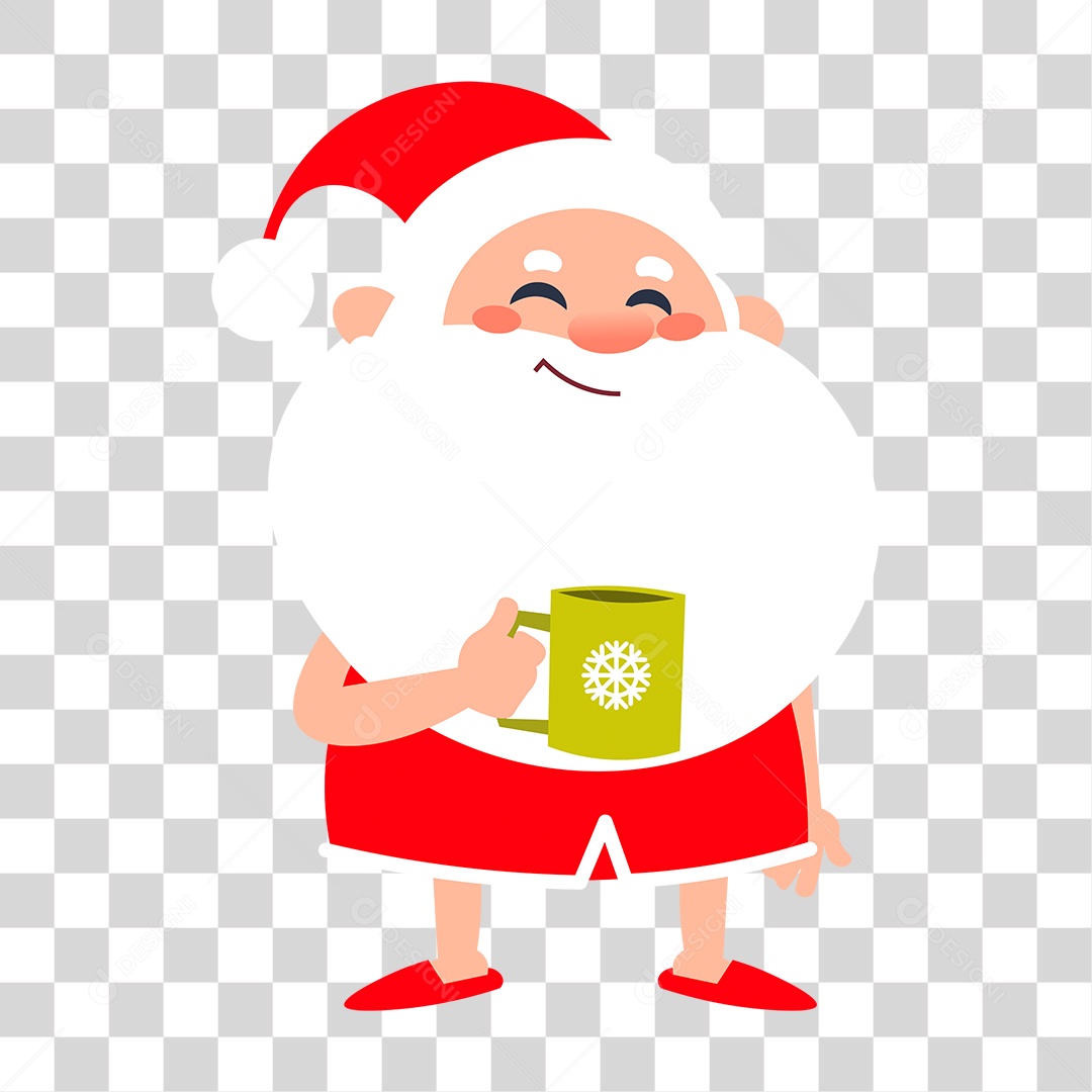 Desenho Papai Noel PNG Transparente