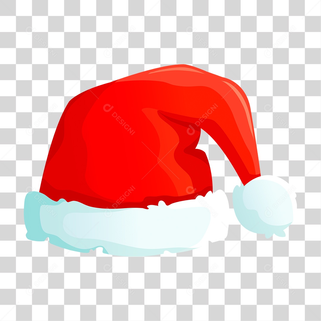 Desenho Gorro do Papai Noel PNG Transparente