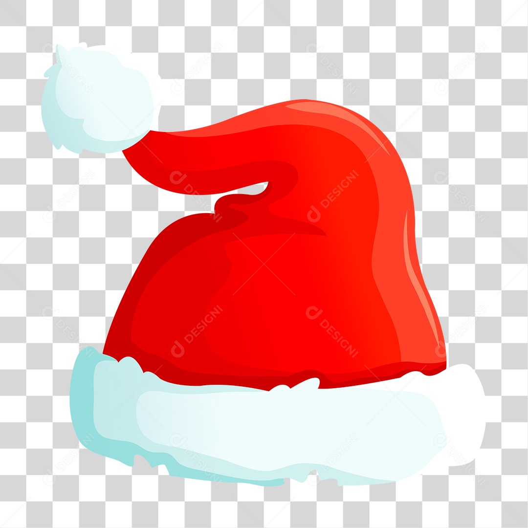 Desenho Gorro do Papai Noel PNG Transparente
