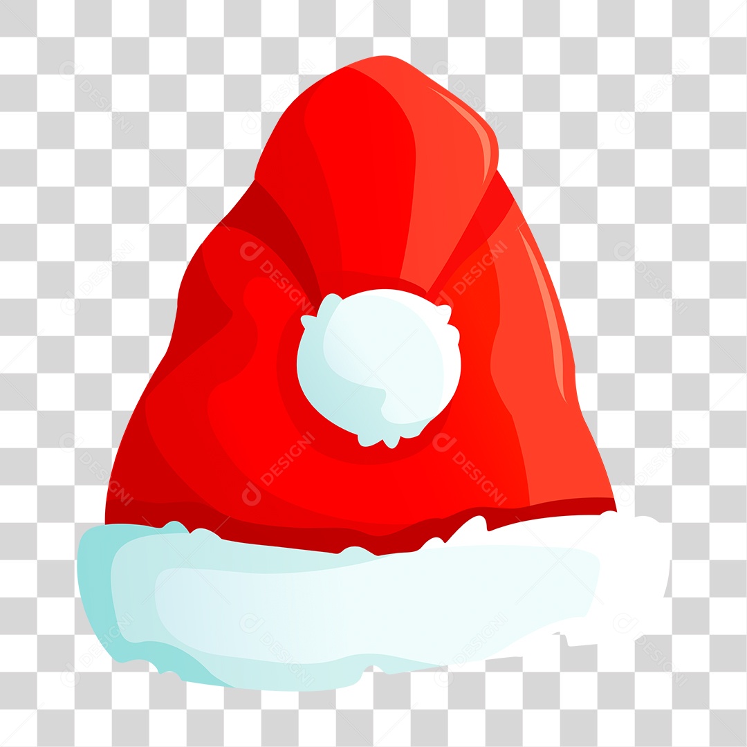 Desenho Gorro do Papai Noel PNG Transparente