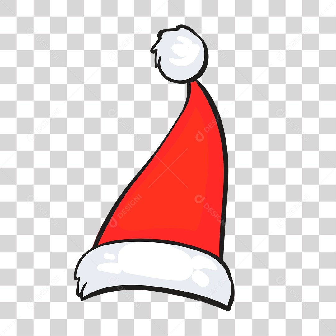 Desenho Gorro do Papai Noel PNG Transparente