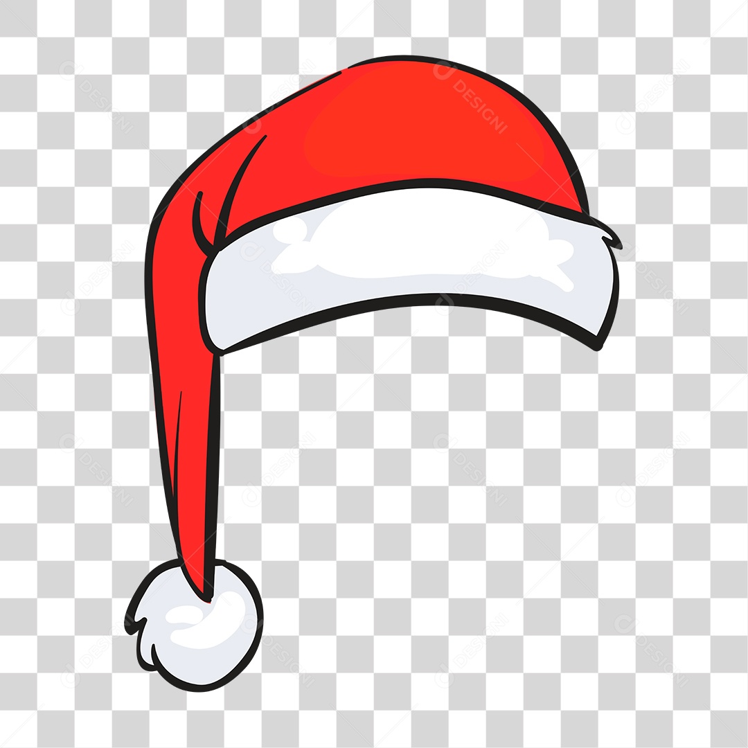 Desenho Gorro do Papai Noel PNG Transparente