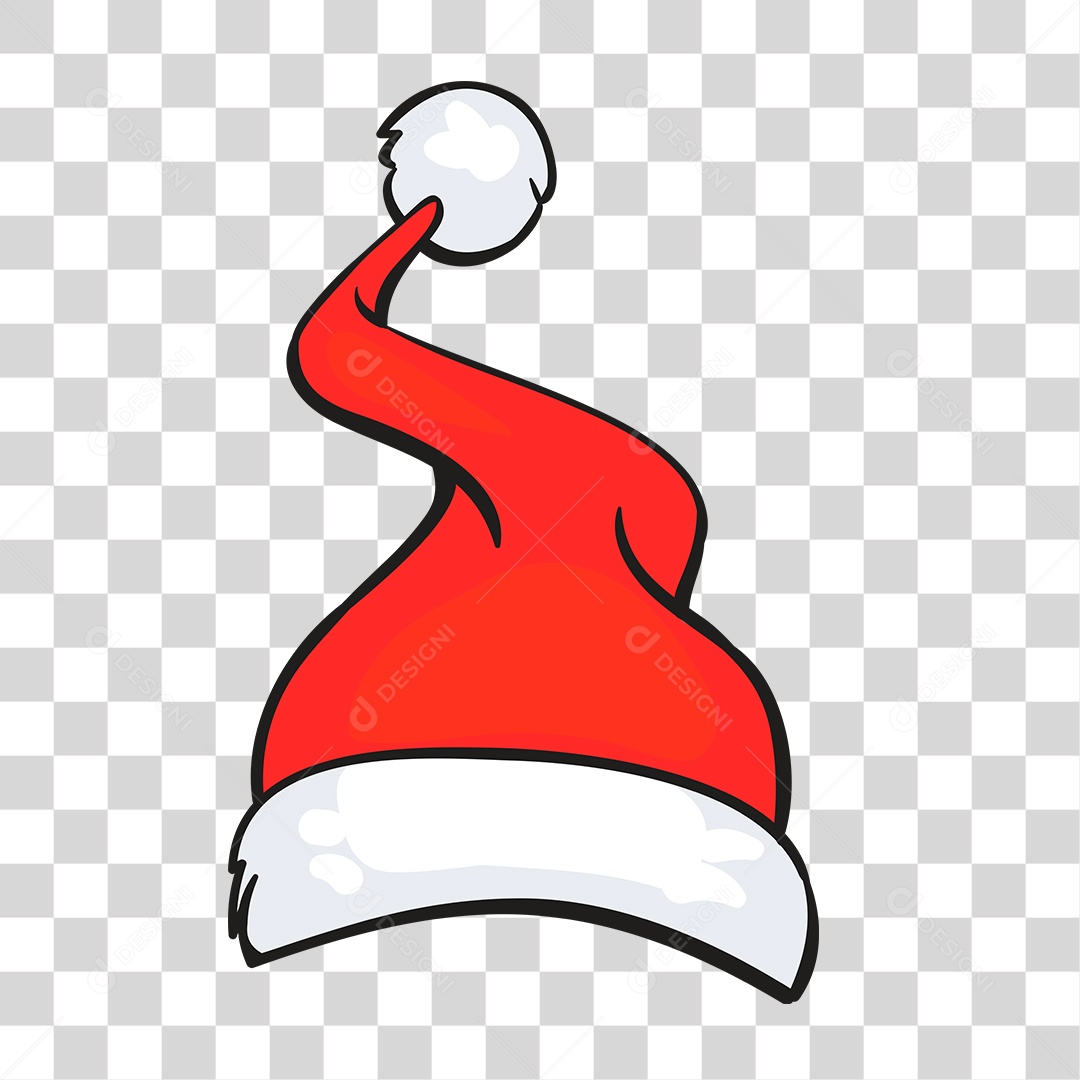 Desenho Gorro do Papai Noel PNG Transparente
