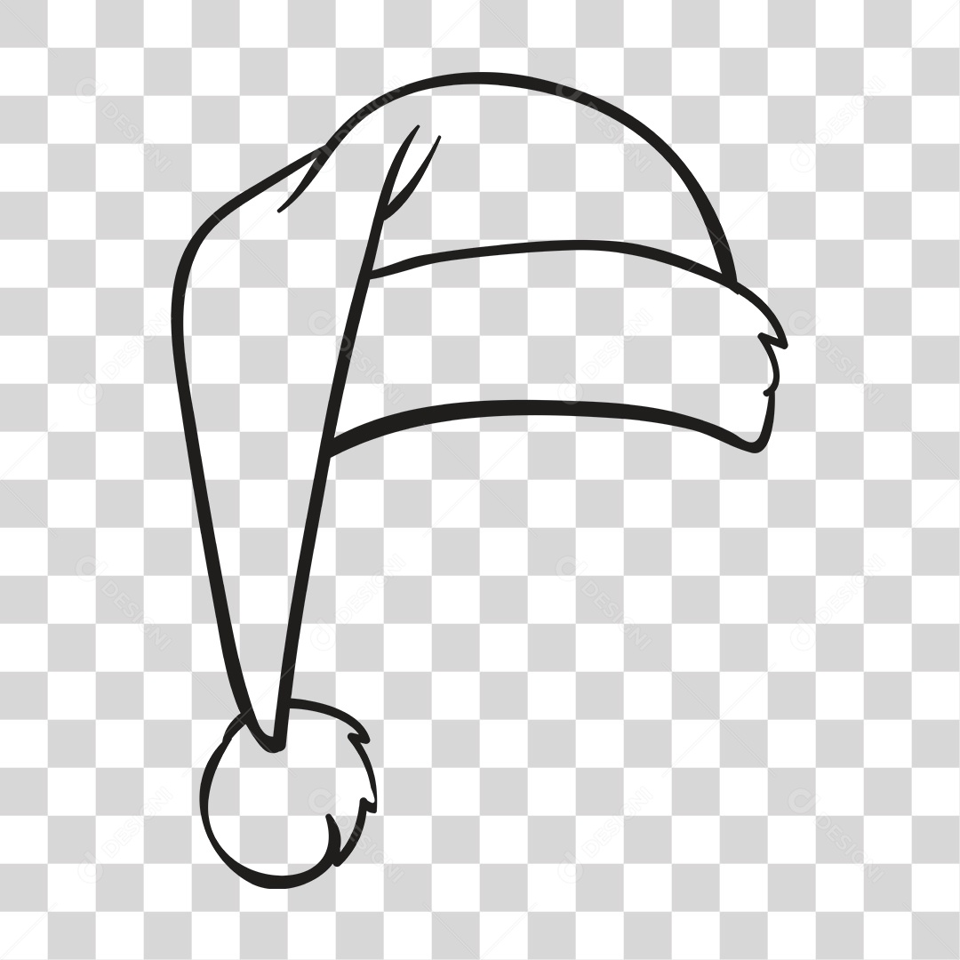 Desenho Gorro do Papai Noel PNG Transparente
