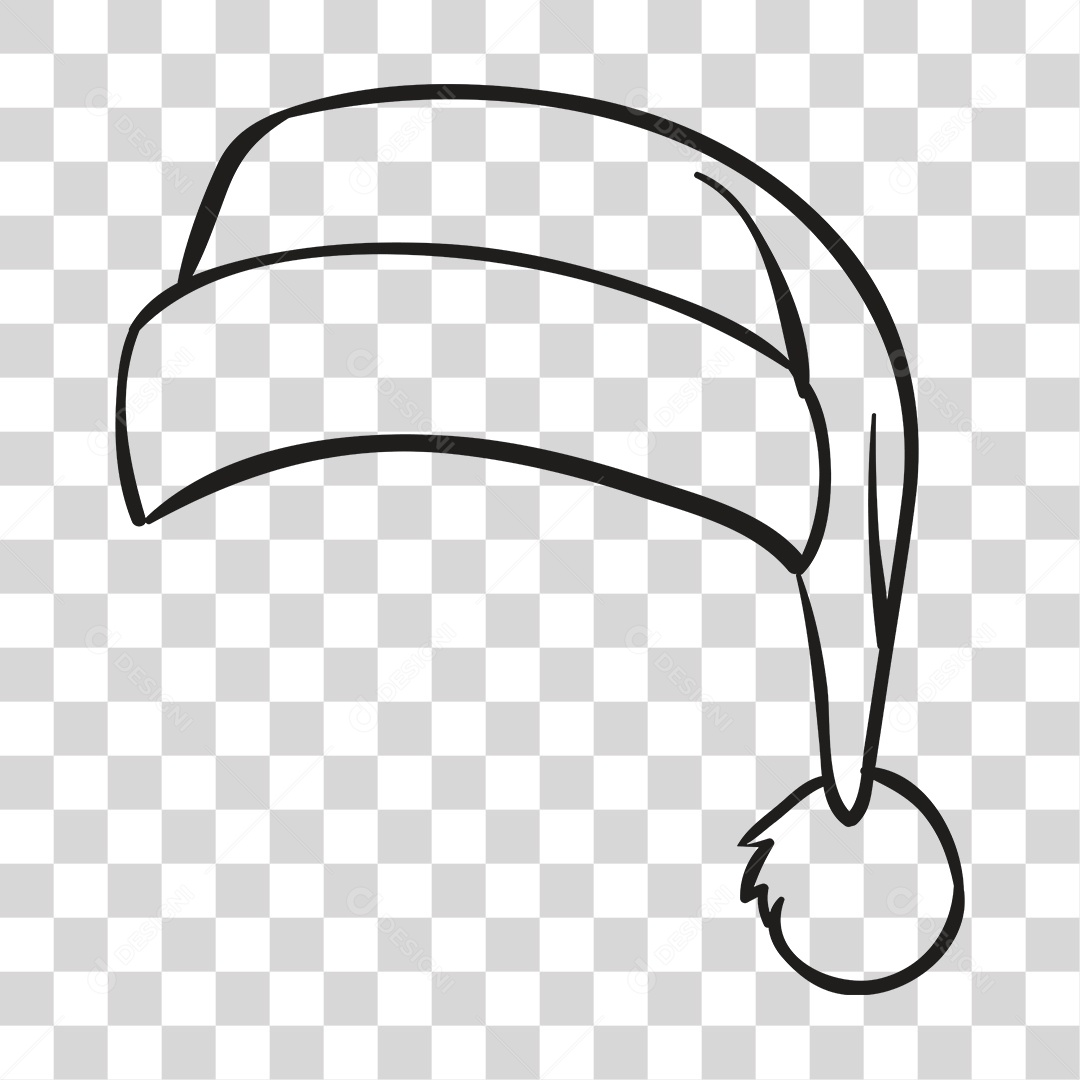 Desenho Gorro do Papai Noel PNG Transparente