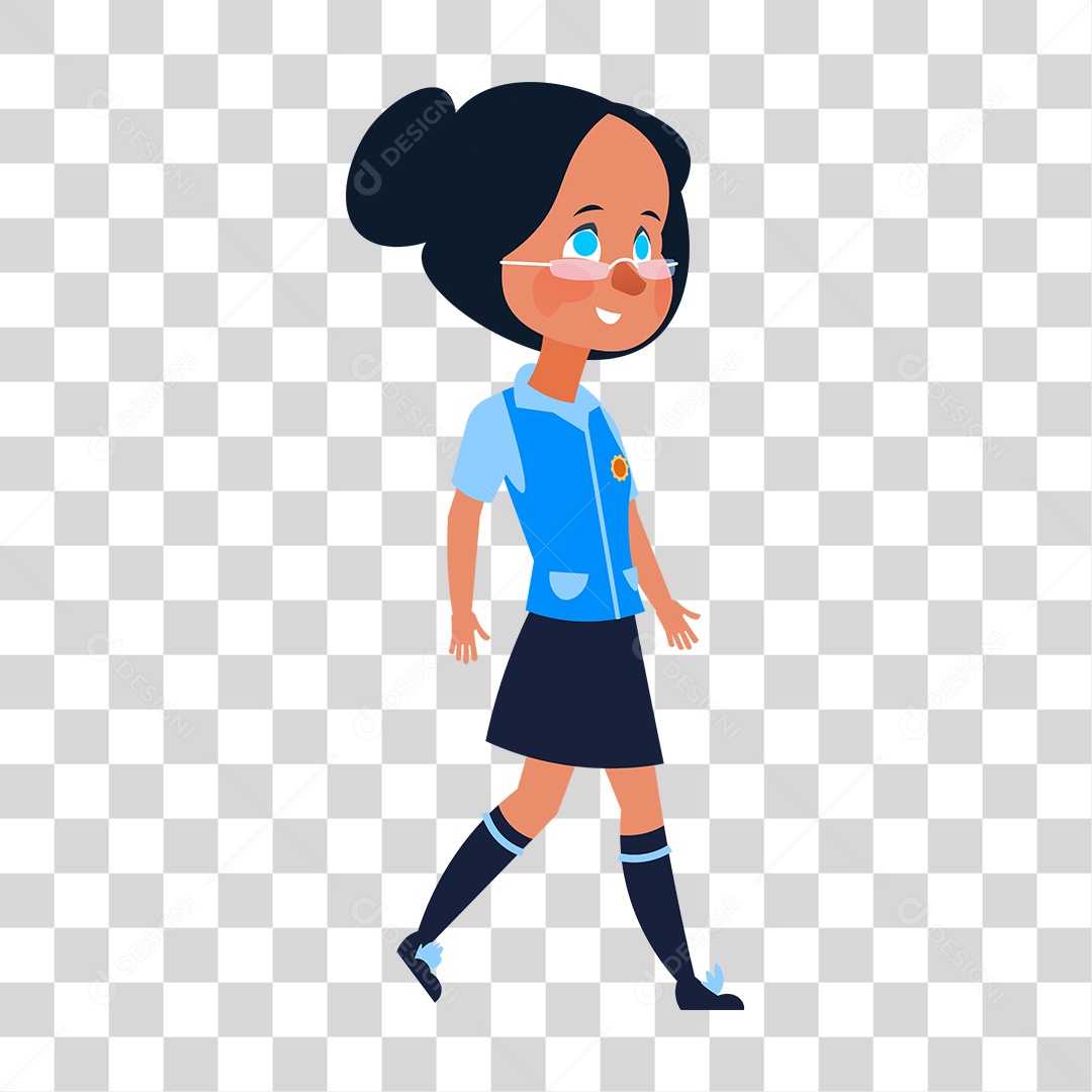 Desenho de Mulher com Uniforme PNG Transparente