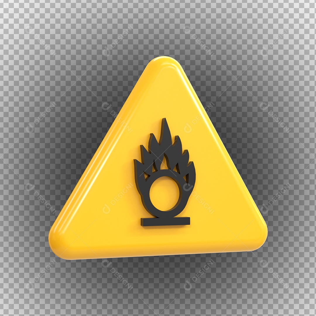 Sinal de oxidantes de perigo de alta tensão Elemento 3D PSD