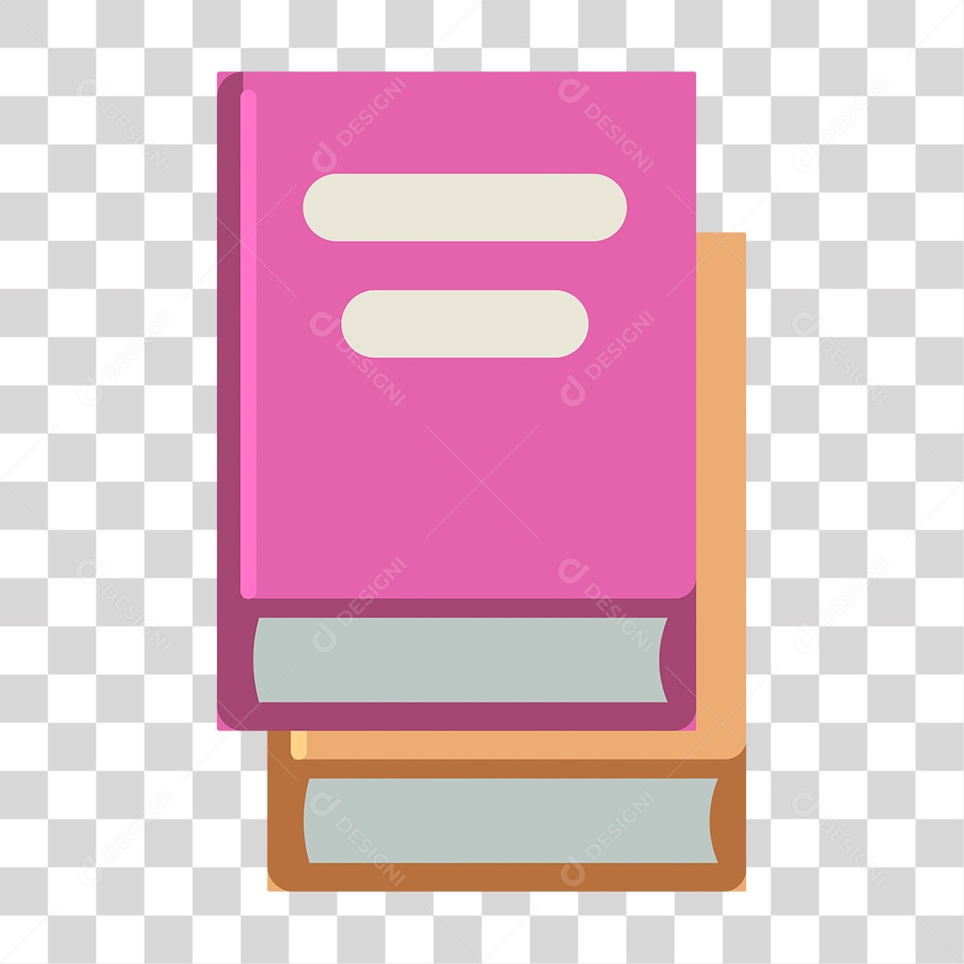 Desenho de Dois Livros Fechados PNG Transparente